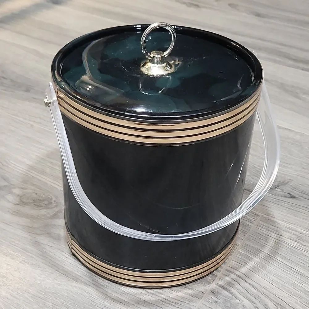 GUC MCM Vintage Dk Green Marbled Ice Bucket